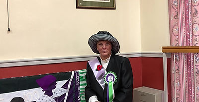 Loscoe and Heanor Town Council and WI member Ann Jones Interview at Heanor and Loscoe Suffrage event 11/03/18